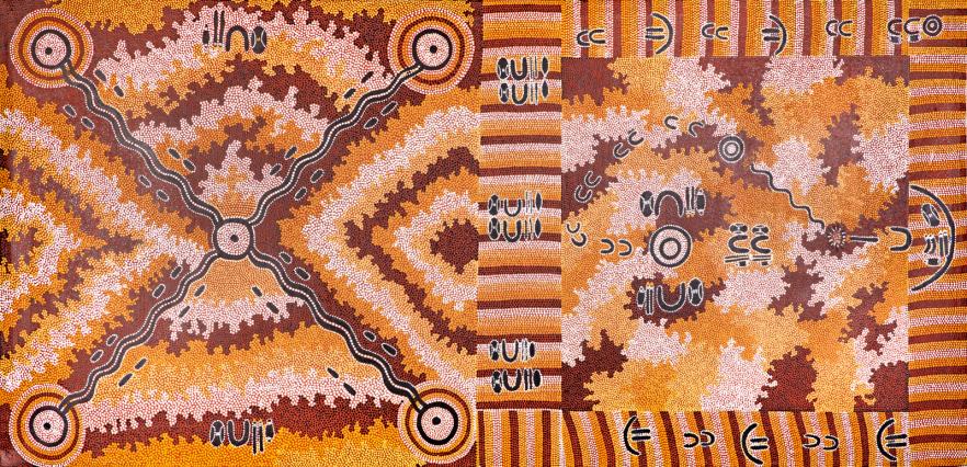 Warlukurlangu Jukurrpa 'Fire Dreaming' & Pama Pardu Jukurrpa 'Flying Ant Dreaming'