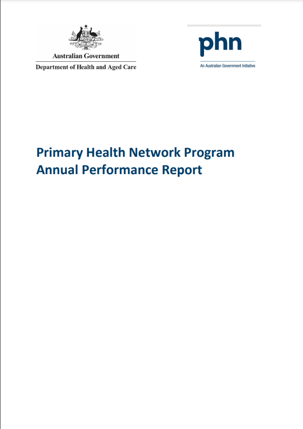 Primary Health Network Program Annual Performance Reports