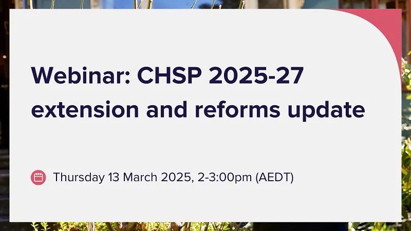 CHSP webinar cover image