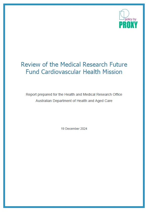 Review of the Medical Research Future Fund Cardiovascular Health Mission
