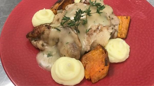 Slow-cooked meat and vegetables