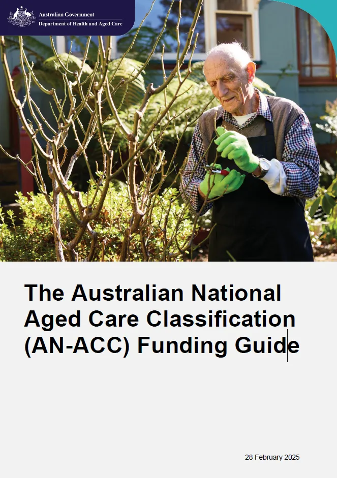 Cover image_The Australian National Aged Care Classification (AN-ACC) funding guide (Feb 2025)
