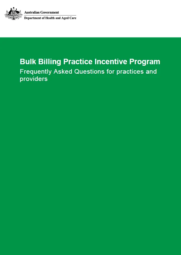 Bulk Billing Incentive Program FAQs - cover page