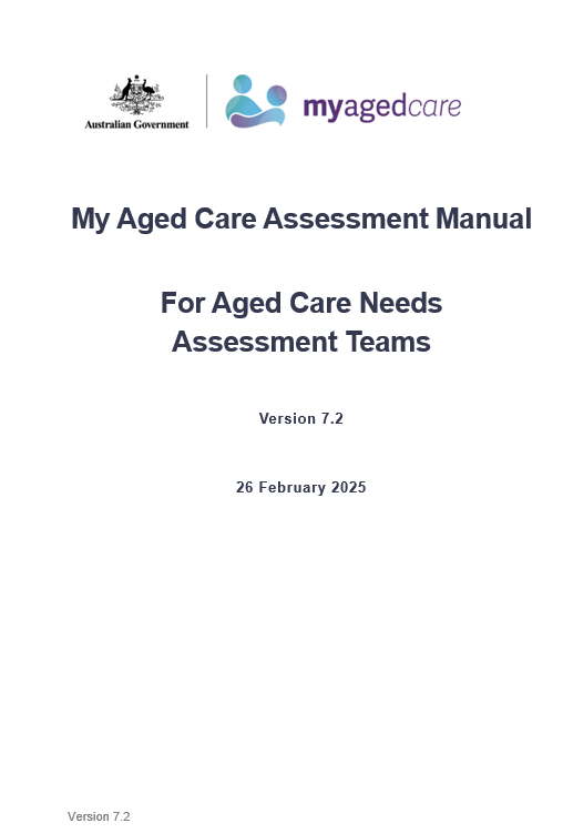 Cover image_My Aged Care Assessment Manual