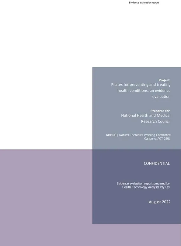 Natural Therapies Review 2024 – Pilates evidence evaluation