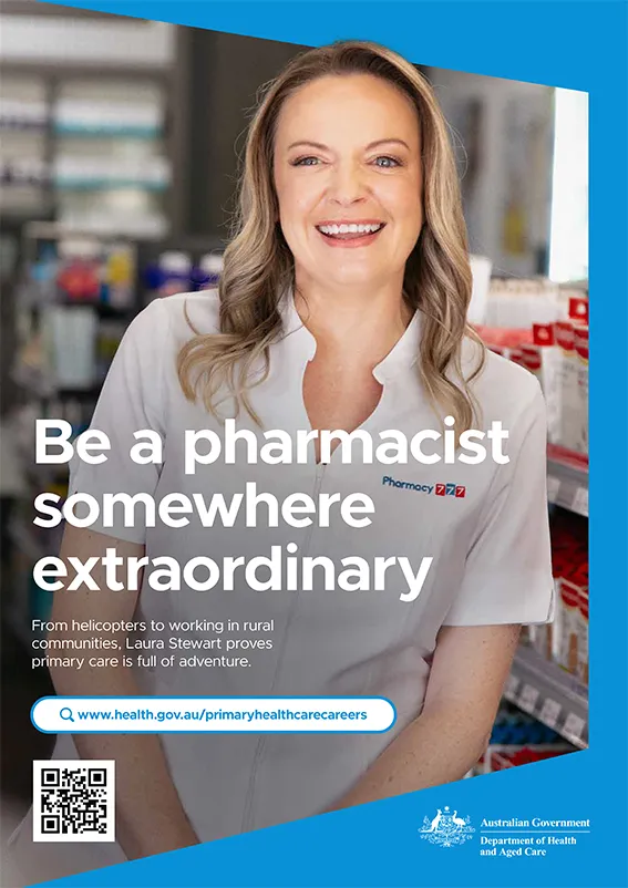 Poster to support primary health care careers.