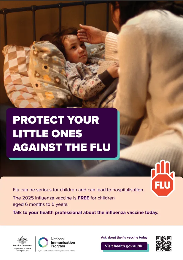 protect your little ones against the flu poster image