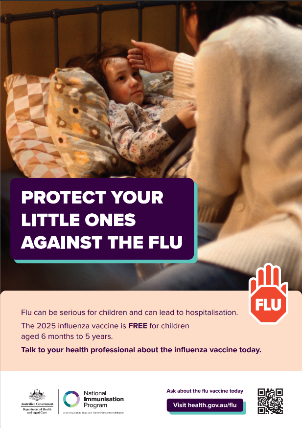 protect your little ones against the flu poster image