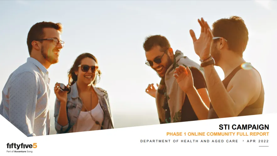 Cover image_STI Campaign Phase 1 online community report