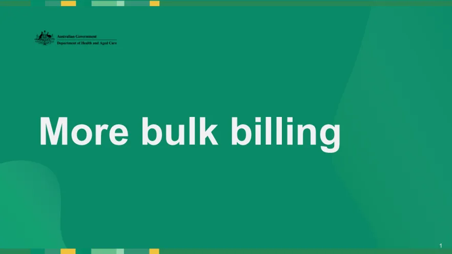 More bulk billing - title page