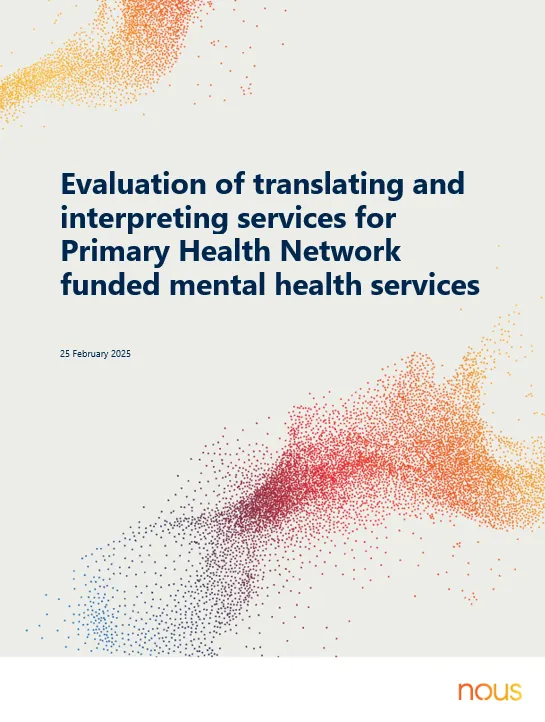 ​​​Evaluation of translating and interpreting services for Primary Health Network funded mental health services​​