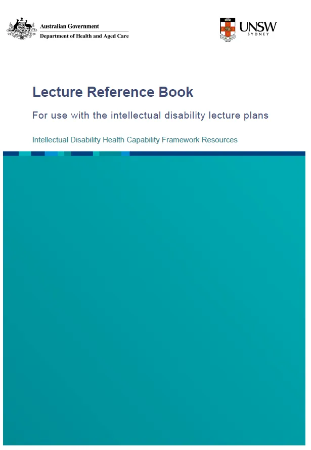 Intellectual Disability Health Capability Framework Lecture Reference Book