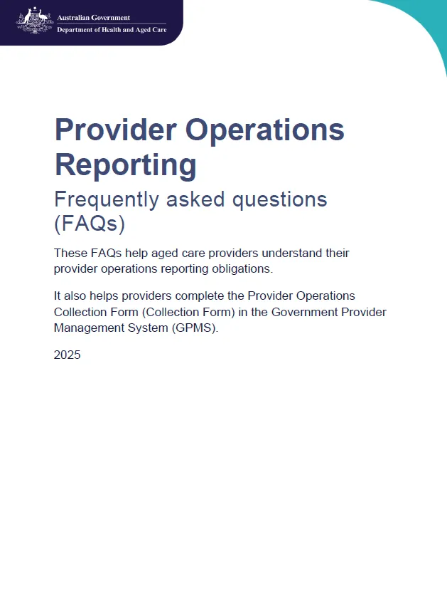 Provider Operations Reporting – FAQs (May 2025)