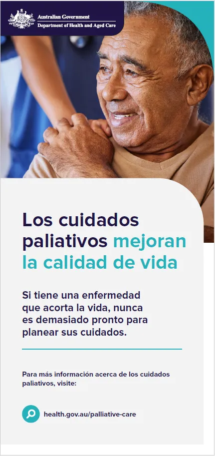 Folleto informativo para personas que reciben cuidados paliativos