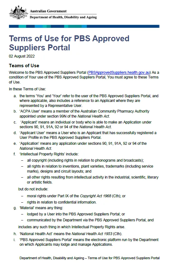 Cover image for the Terms of Use for PBS approvals