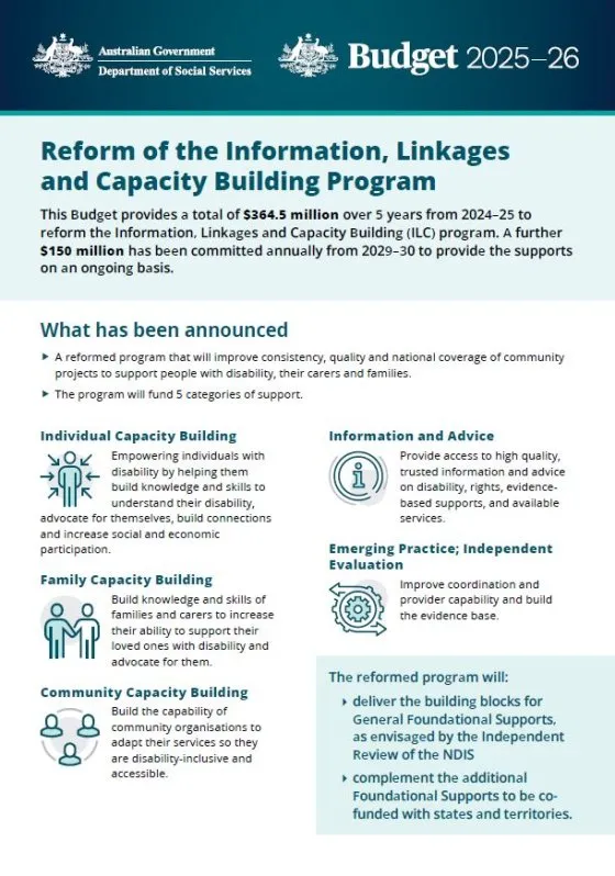 Reform of the Information, Linkages and Capacity Building Program cover page