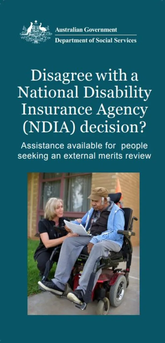 Disagree with a National Disability Insurance Agency (NDIA) decision? cover page