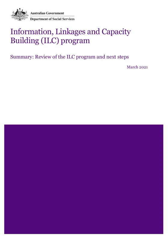 ILC Program – Review and next steps summary cover page