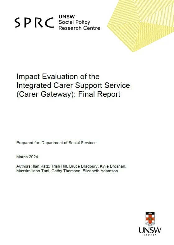 Impact Evaluation of Carer Gateway: Final Report cover page