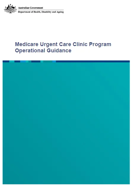 Medicare Urgent Care Clinic Program Operational Guidance cover page
