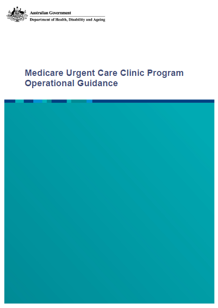 Medicare Urgent Care Clinic Program Operational Guidance cover page