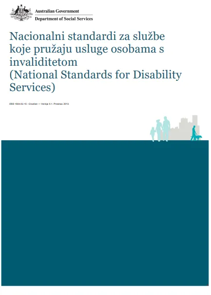 Croatian National Standards for Disability Services cover page