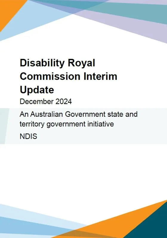 Disability Royal Commission Interim update – December 2024 cover page