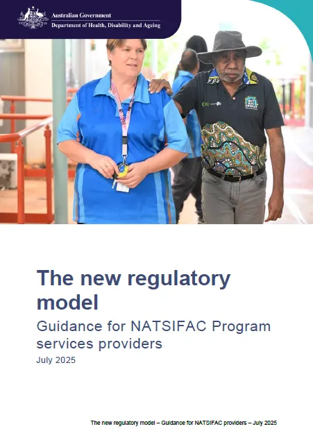 The new regulatory model – Guidance for NATSIFAC providers cover page