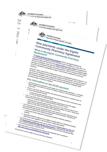 Eighth Community Pharmacy Agreement fact sheets