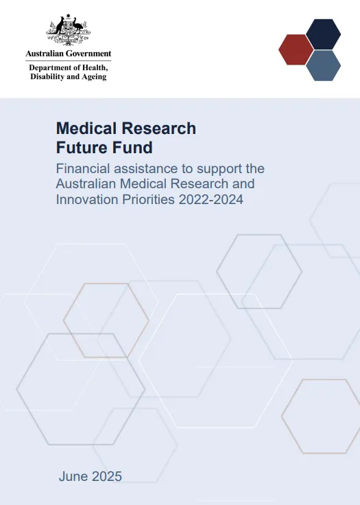 Financial assistance to support the Australian Medical Research and Innovation Priorities 2022-2024 cover page