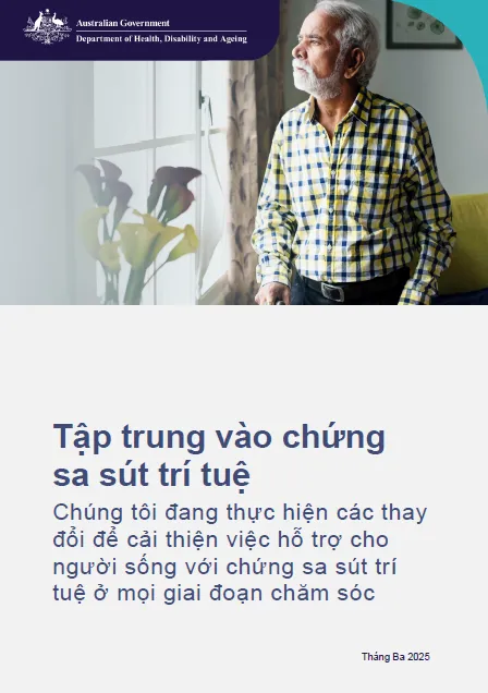 Vietnamese cover page for the Focus on Dementia booklet