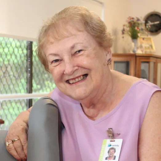 Pam has been a dedicated volunteer helping to support older people living at the Carinity Clifford House residential aged care community in Brisbane for the past 22 years.
