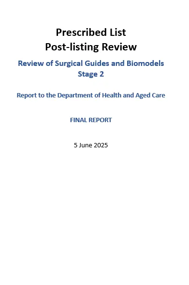 Review of Surgical Guides and Biomodels Stage 2 cover page