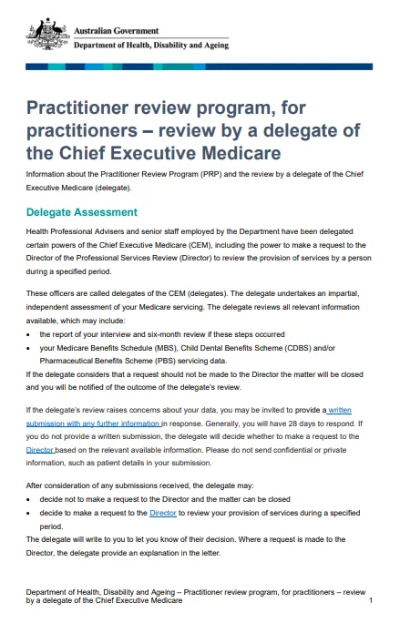 Cover page for PRP for practitioners – Delegate assessment
