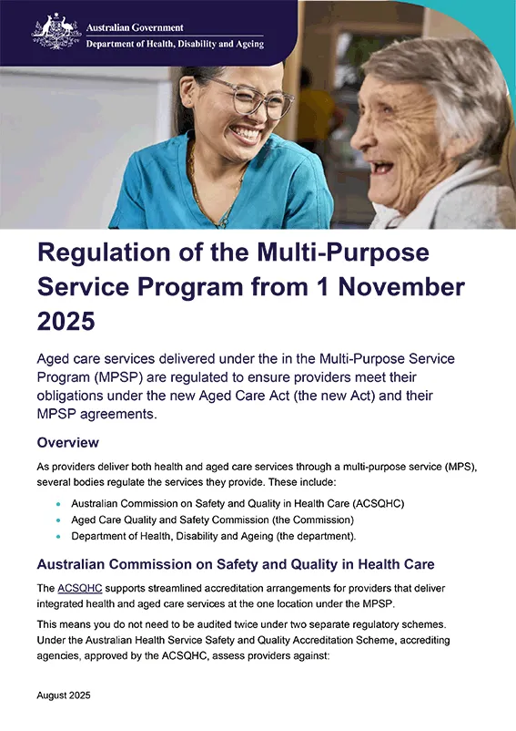 Regulation of the MPSP – Provider fact sheet