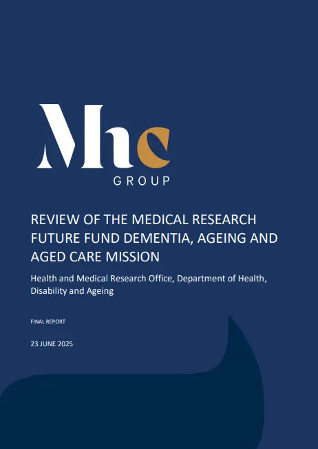 Review of the MRFF Dementia Ageing and Aged Care Mission 