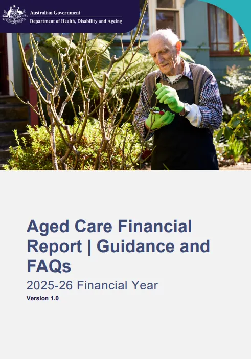 Cover page for the ACFR 2025-26 Guidance and FAQs