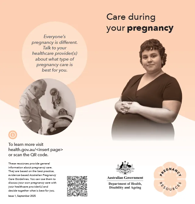 Cover page image for the Care during your pregnancy – flyer