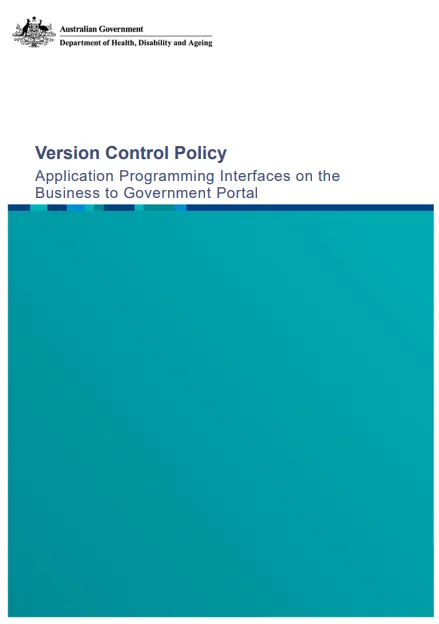 Version Control Policy cover page