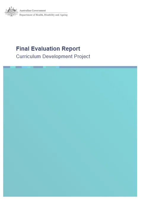 Final Evaluation Report – Curriculum Development Project cover page