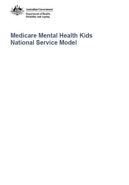 Medicare Mental Health Kids National Service Model cover page