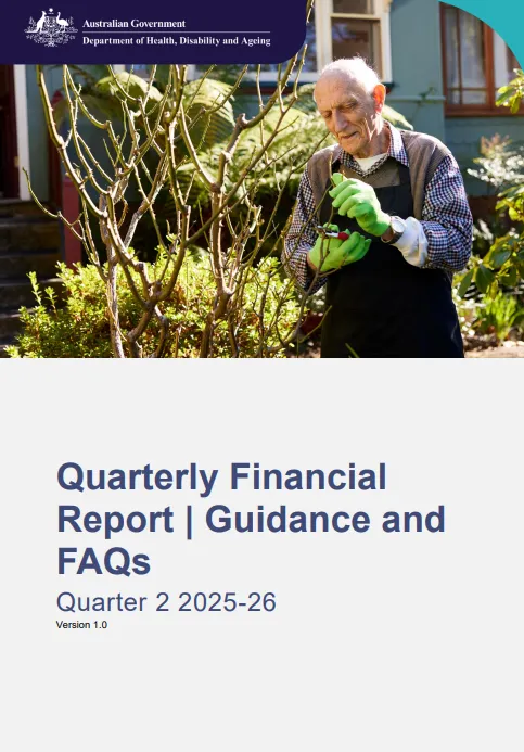Cover page for the Quarterly Financial Report – Guidance and Frequently Asked Questions