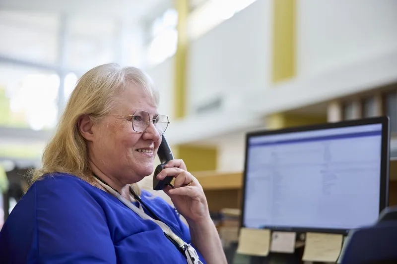 Middle aged women on the telephone