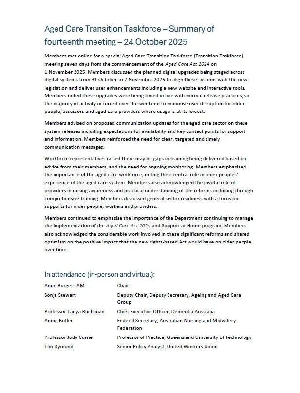 Display image - front page of the fourteenth meeting minutes