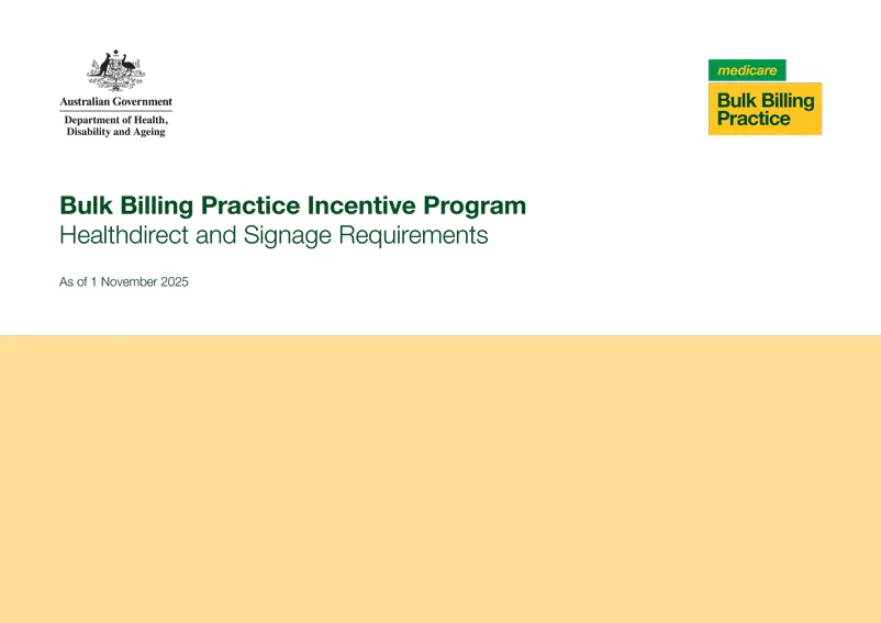 Thumbnail: Bulk Billing Practice Incentive Program cover image