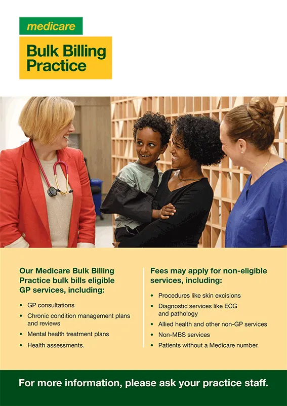 Thumbnail of poster: Bulk billing in GP clinics