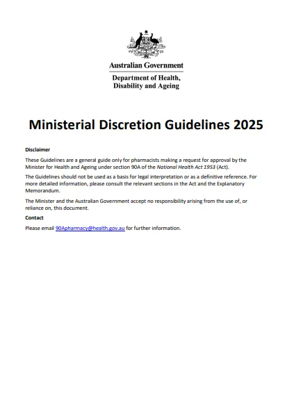 Ministerial Discretion Guidelines 2025 cover image