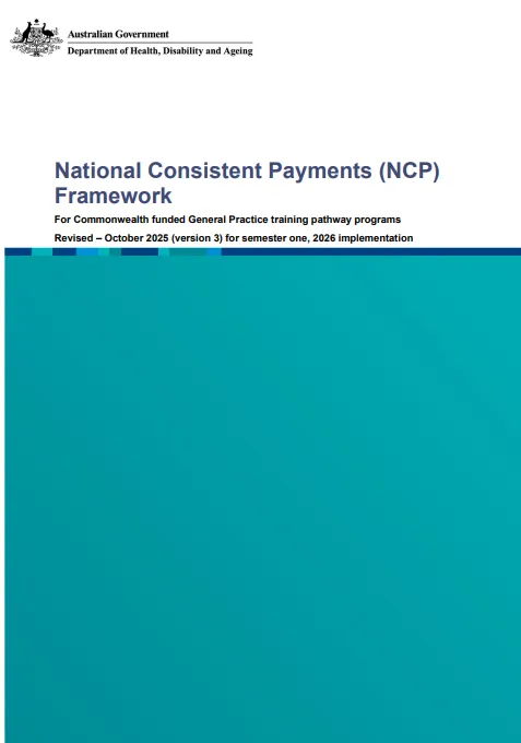 National Consistent Payments Framework cover page