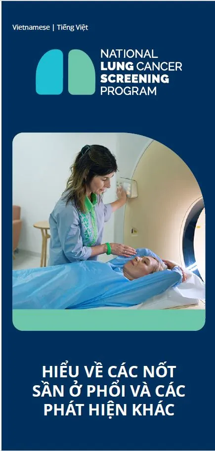 Chương trình Tầm Soát Ung Thư Phổi Toàn Quốc – Hiểu về các nốt sần ở phổi và các phát hiện khác – Tập sách nhỏ