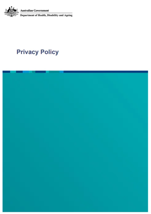Privacy Policy cover page
